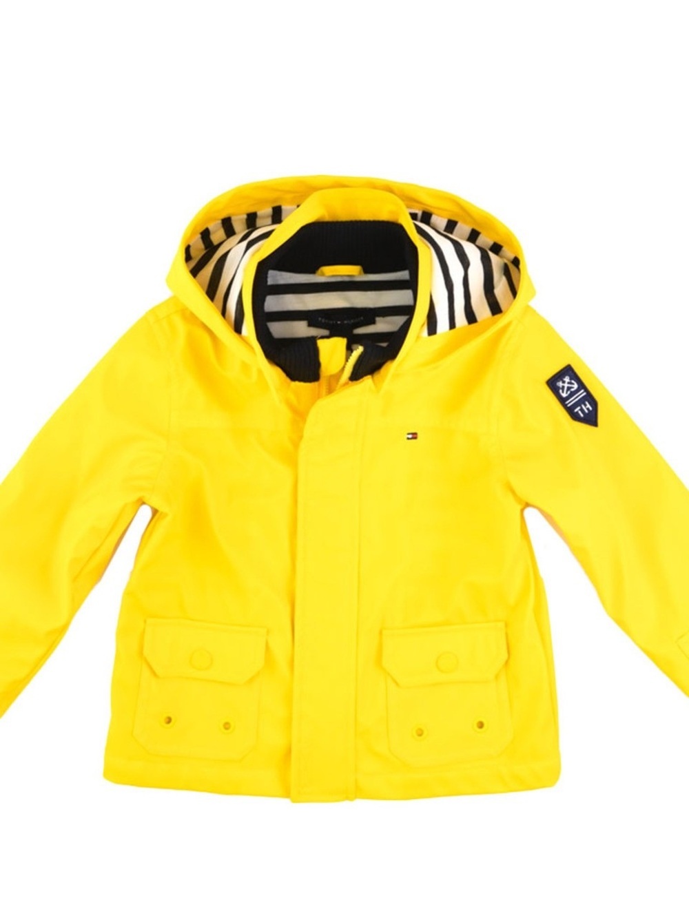 Tommy Hilfiger Yellow Hooded Lined Rain Jacket 18 mos